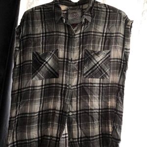 Button down plaid shirt